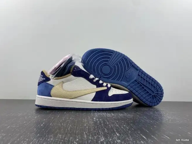 1st Kicks SCOTT DM7866-808 X TRAVIS CUSTOM AIR 1 JORDAN 0615